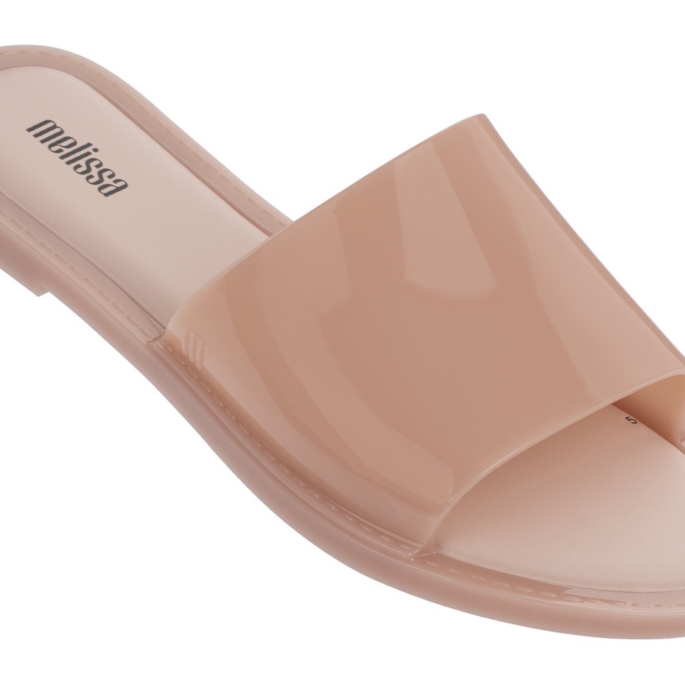 Melissa, Soul Pink Glossy Slide Sandals